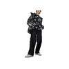 Li Ning CF Su Series Dream Chasing Theme Full Print Stehkragen Daunenjacke Unisex Jacke Schwarz AYMS396-4