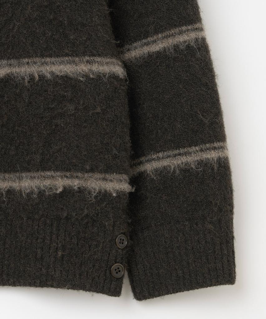 MILLO ARCHIVE Nero Mohair Stripe Knit [Khaki Brown]