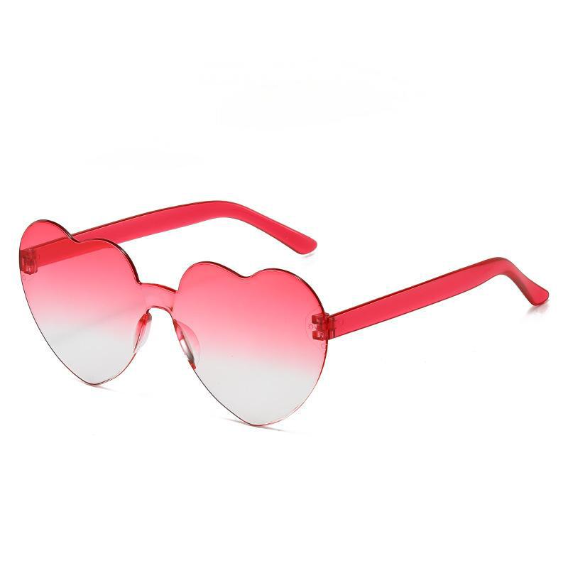 Trendy Heart-Shaped European-American Sunglasses for Women - Masquerade Party & Fun Glasses