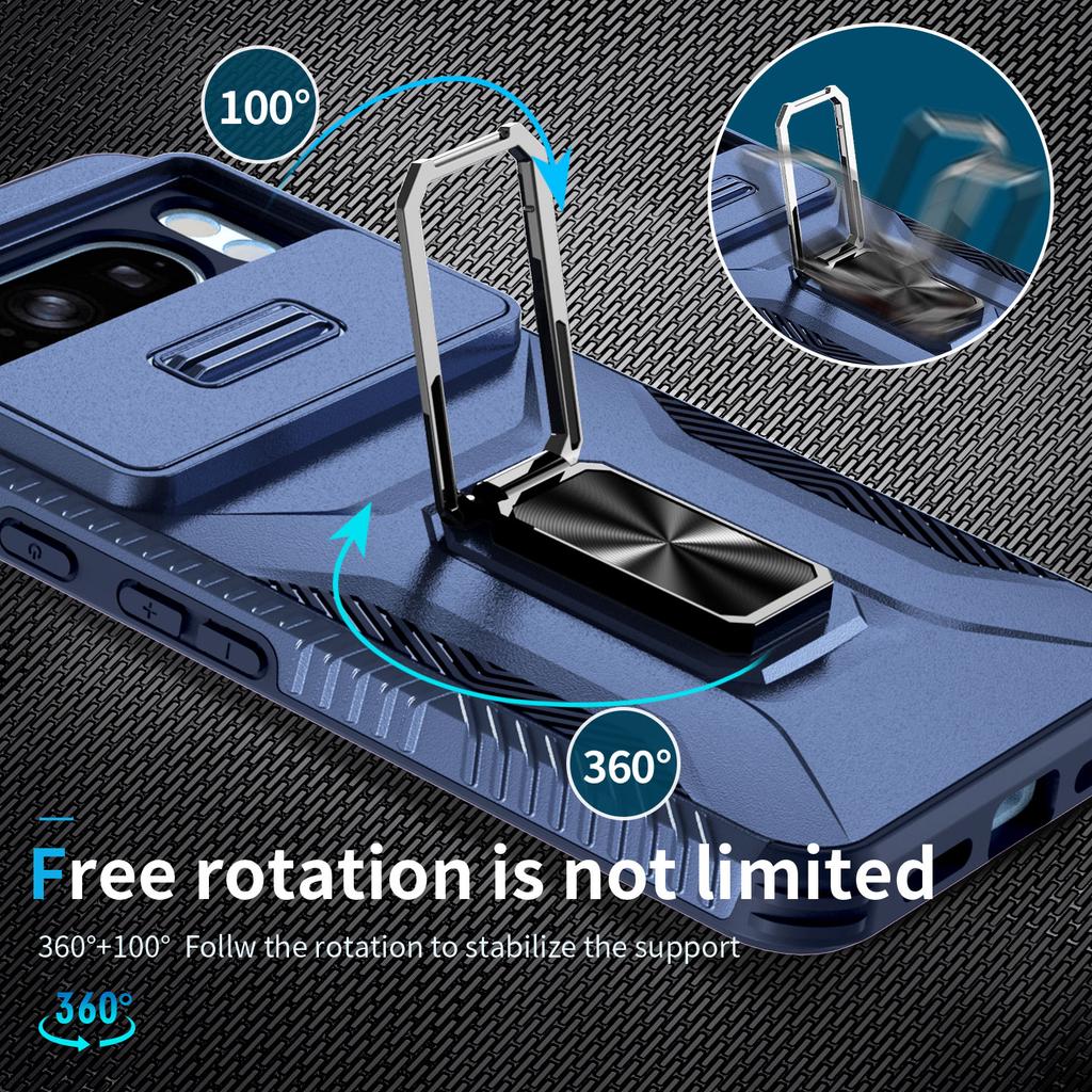 For Google Pixel 8 Pro Case Camshield Kickstand TPU+PC Anti-Slip Phone Cover