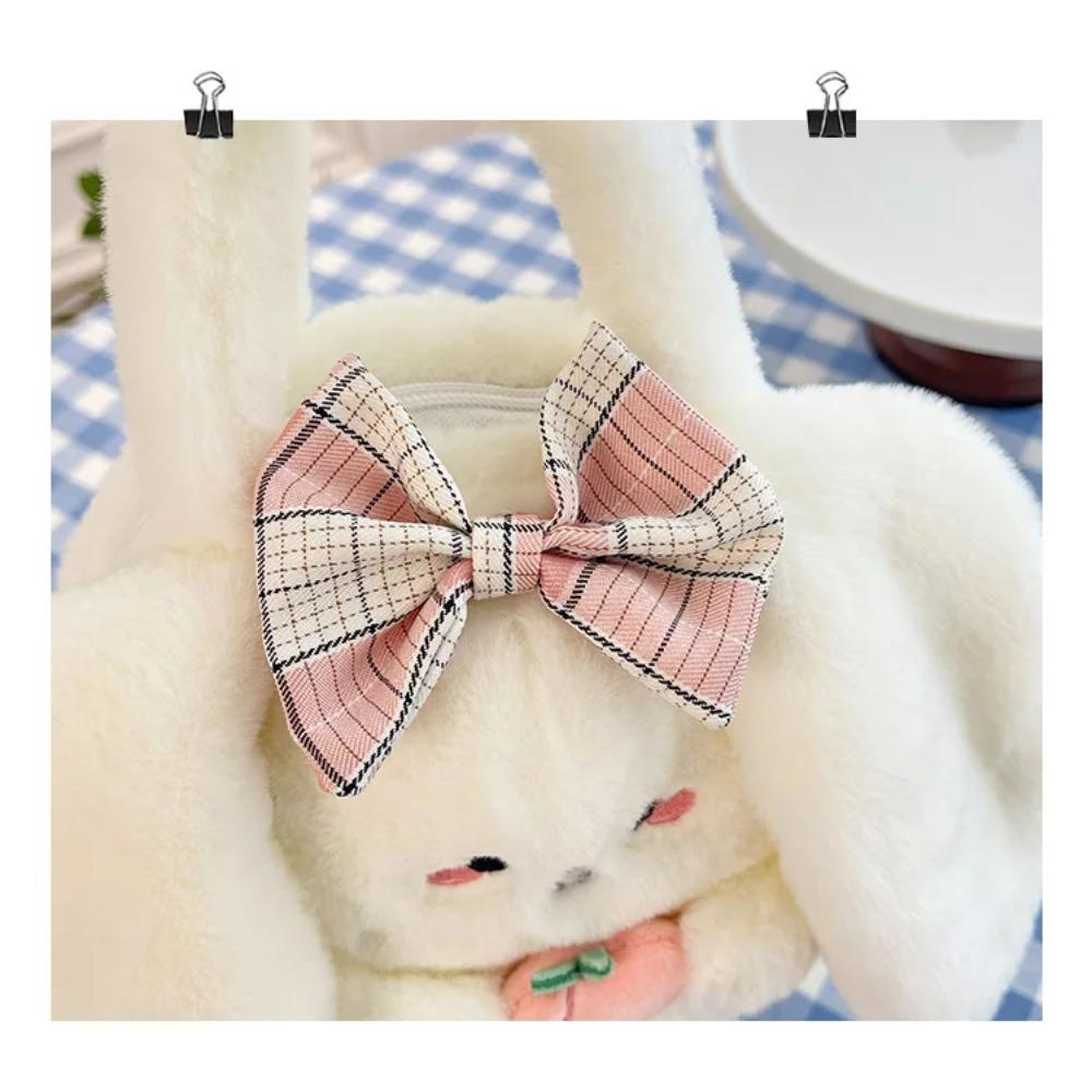 New Rabbit Kitten Plush Toy Backpack Stuffed Animal Rabbit Hold Peach Cat Hold Avocado Portable Shoulder Bag Girl Birthday Gifts
