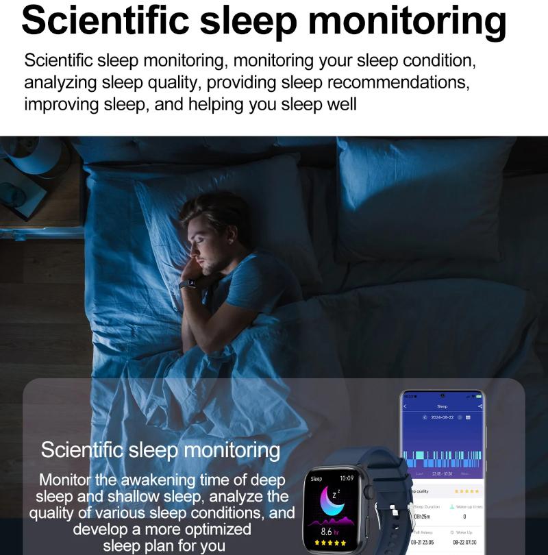 2025 Nouvelle Montre Connectée Intelligente à Diagnostic IA pour Femmes HRV+PPG Pression Artérielle Oxygène Sanguin Moniteur de Santé IP68 NFC Montres Intelligentes pour Xiaomi