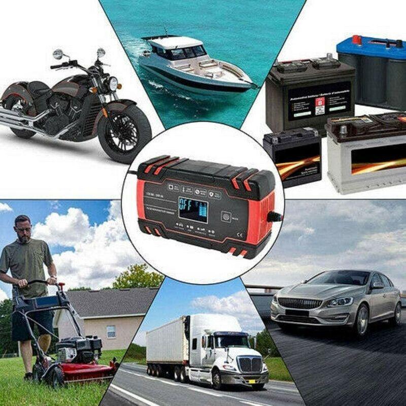 12v 24v Smart Automatic Car Battery Charger Fast Charge For Agm/gel Batteries