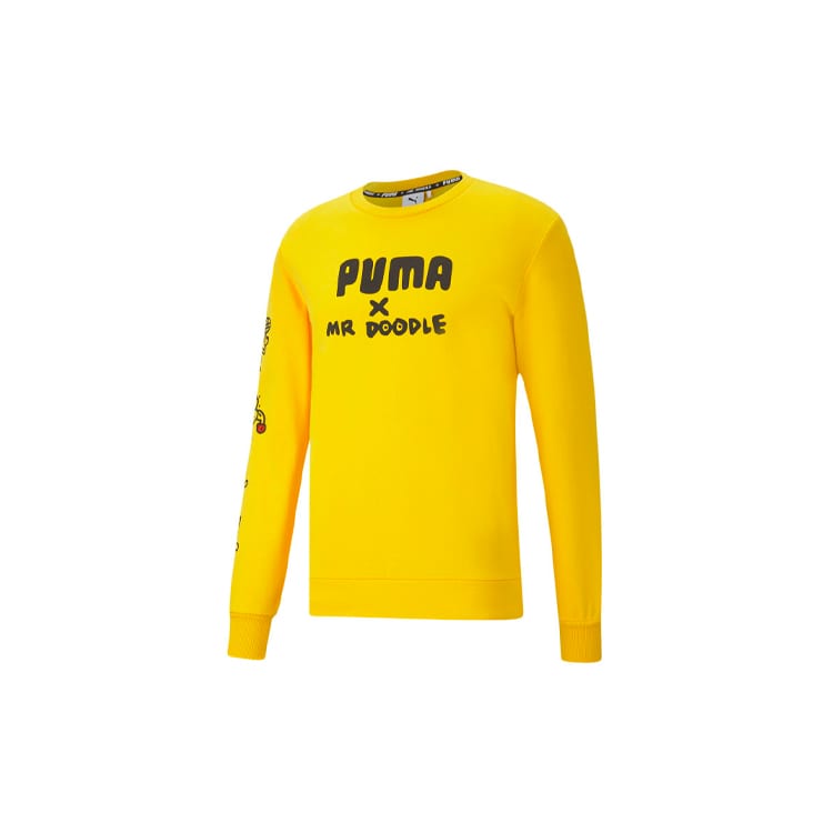 PUMA Sweatshirts Men's Lemon Crew Neck Moderate Regular 598682-99