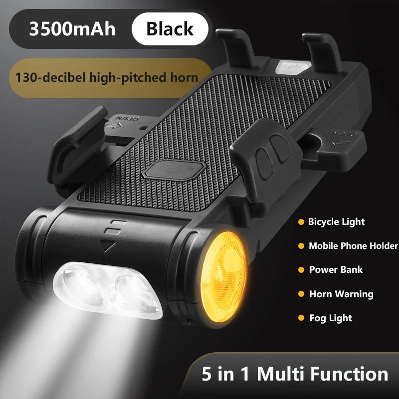 Īpaši spilgta 5-in-1 LED velosipēda priekšējā
