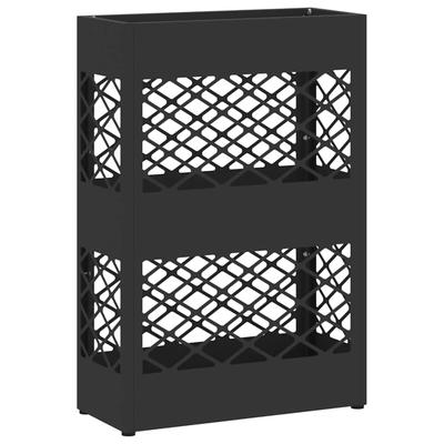 Umbrella Stand Black 28 X 12 X 41 Cm Steel
