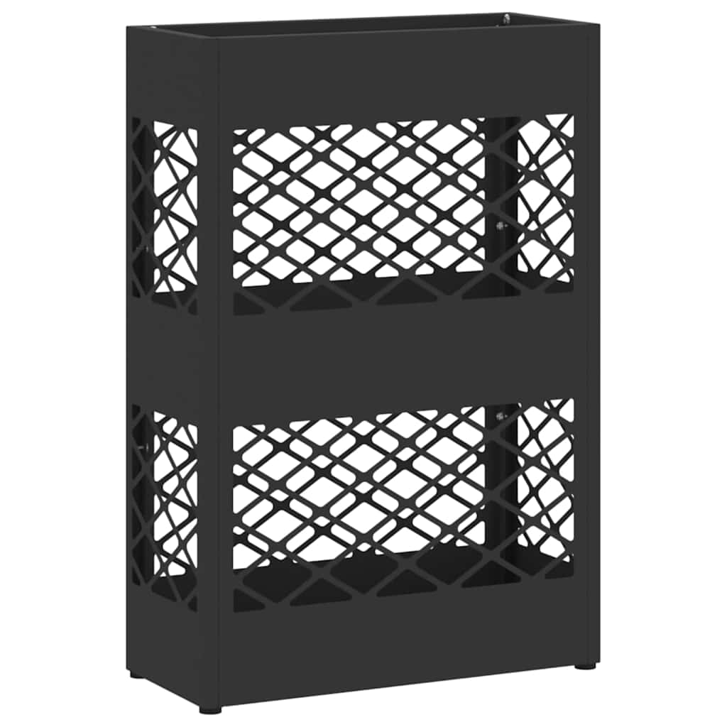 Umbrella Stand Black 28 X 12 X 41 Cm Steel