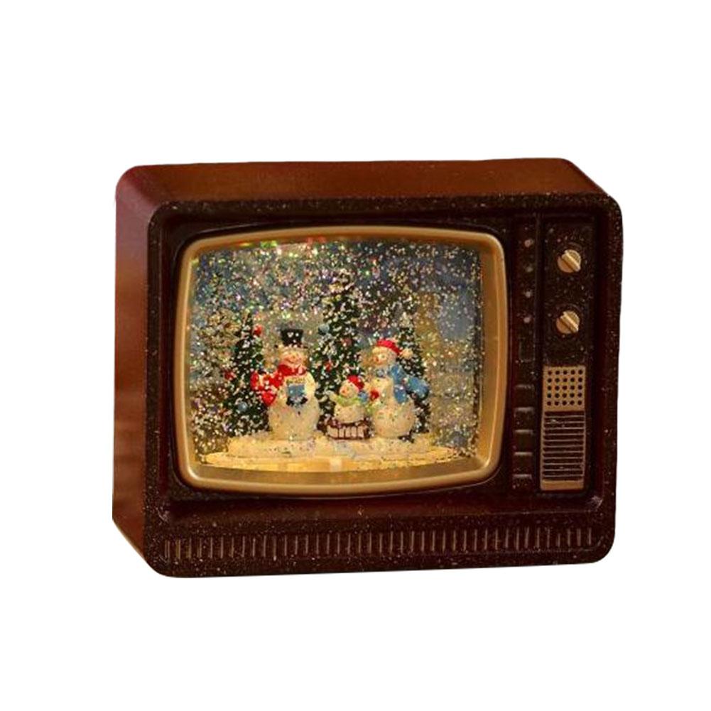 Christmas -Music Box With Falling Snow Tv Night Light Ornaments Christmas Decor Drifting Snow Lights, Atmosphere Decoration