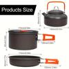 Camping Cookware Kit Foldable Outdoor Cooking Utensils Hard Alumina Save Space Equipment Heat-Resistance For 2-3 People Picnic