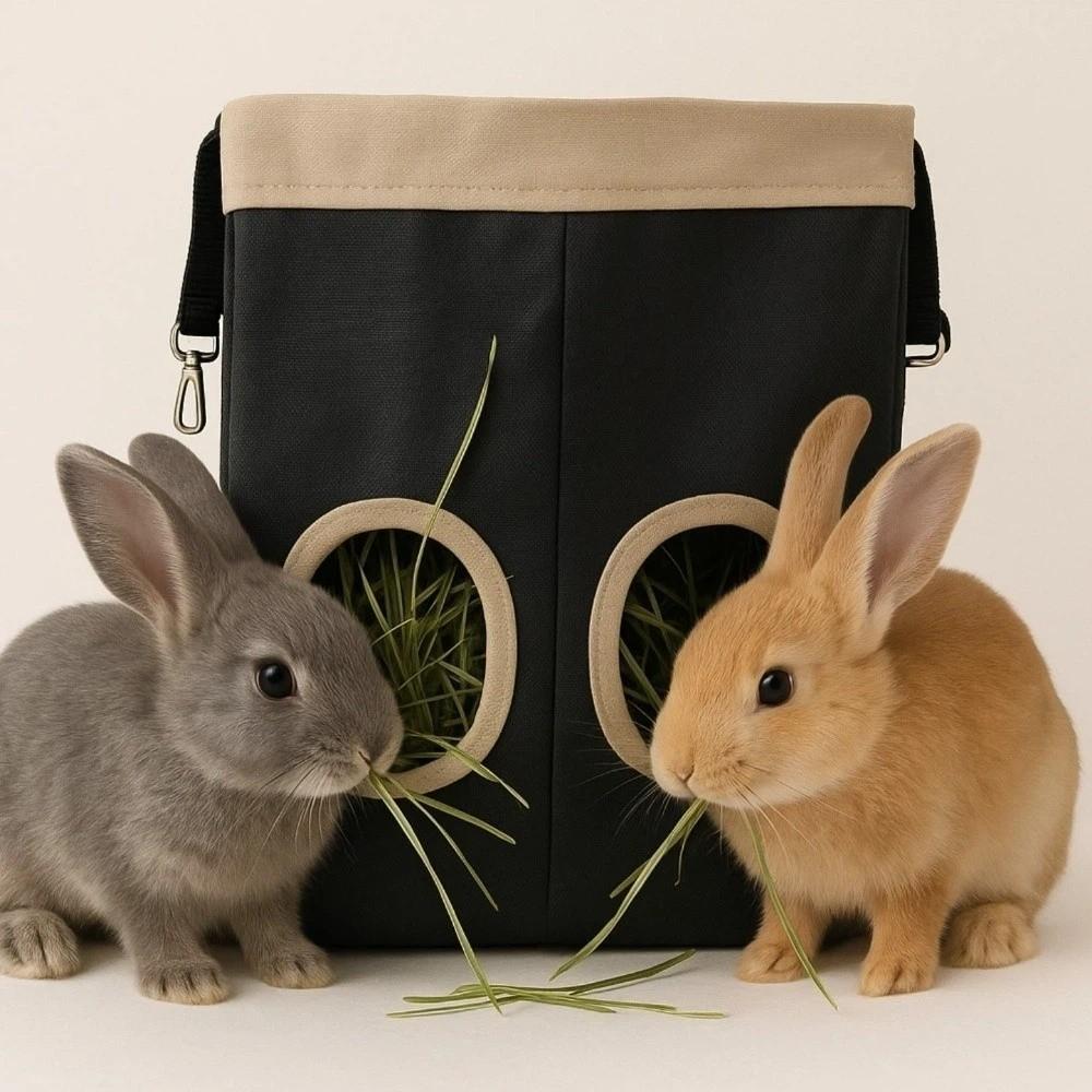 Hanging Rabbit Feed Bag Eco-Friendly Herbivore Bags Food Storage Bag Hay Pouch  for Pet Cage