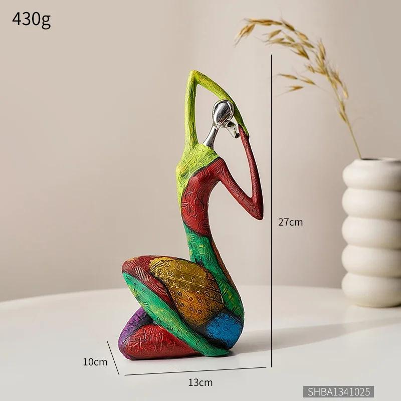 

Nordic Abstract Figure Sculpture, Modern Art Resin Figurine for Living Room Desk Shelf Decor, Minimalist Home Gift for Friends