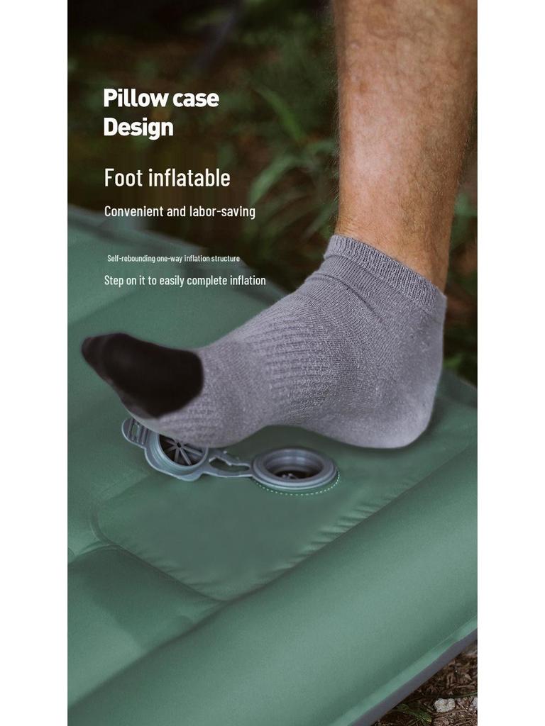 Portable TPU Inflatable Mattress with Foot Pump - Ideal for Camping, Beach, and Picnics