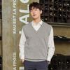 Sweater Men's V-neck Sweater Vest Autumn and Winter Knitted Vest Sleeveless Casual Solid Color Wool Waistcoat Dad Wear