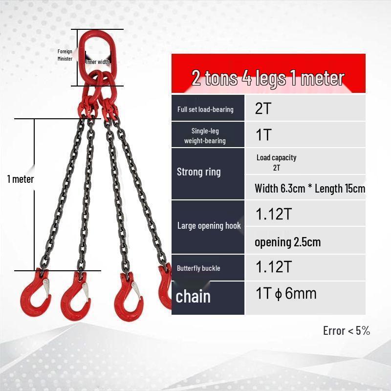 Double & Four Hook G80 Manganese Steel Lifting Chain Sling for Crane Hoist