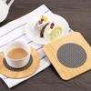 Fine Workmanship Wooden Heat Pad With Anti-Slip Mat Round Square Coasters Waterproof Anti-Slip Pot Holder Kitchen Kitchenware