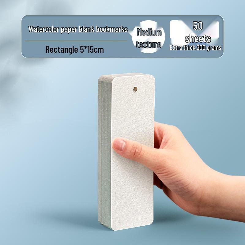 300g Watercolor Postcard Paper - Thick, Medium Rough Texture, Wood Pulp, Square, Blank Cardstock for Painting and Drawing