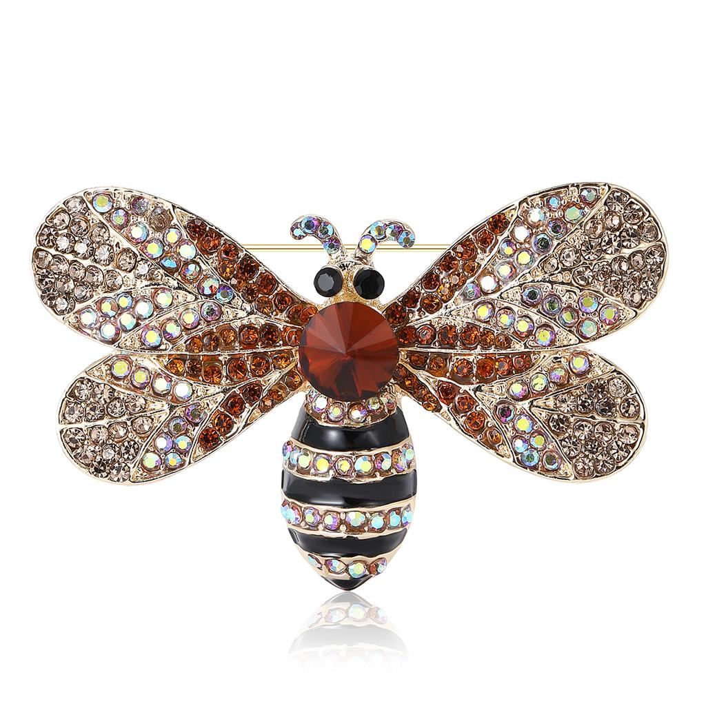 Atmospheric Luxury Alloy Rhinestone Bee Brooch Retro Versatile Men'S And Women'S Suit Cardigan Corsage Jewelry Pin