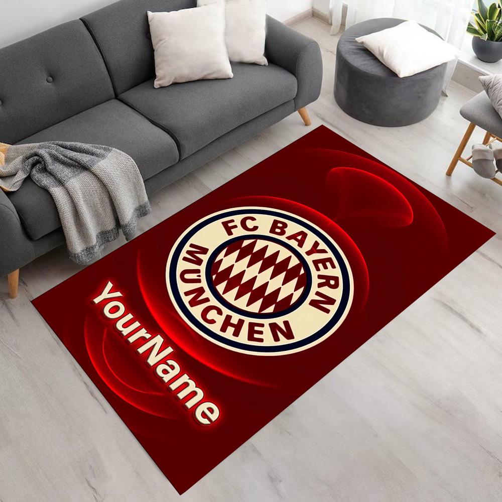 Bayern Munich Customized Name Area Rug Suitable for Living Rooms Study room Playrooms Entryway Anti-slip Rug Decorate Offices Gift for Festivals