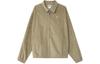 Retro Embroidered Logo Corduroy Collar Zip-Up Long-Sleeve Jacket DX9071-247