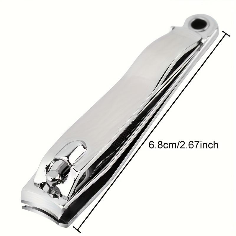 [Classic Nail Clipper] Single-Pack Large Stainless Steel Nail Clipper with File | Classic Style, Flat Blade Edge, Non-Foldable