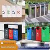 Stainless Steel Outdoor Trash Can: Large Capacity, Multi-Category for Park, Street, and Scenic Area Use