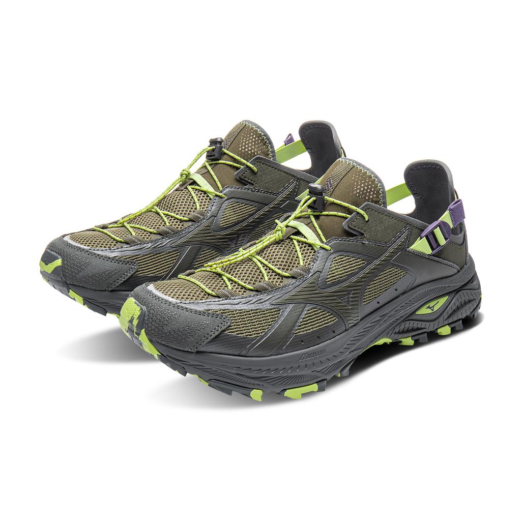 Mizuno Low Top River Trekking Shoes Unisex Brown Green D1GH261202