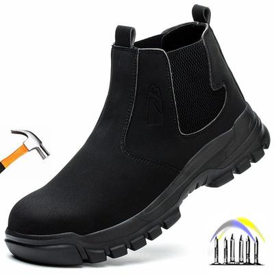Anti Scalding Labor Shoes Work Protection Boots Steel Toe Cap Sneakers Men Leather Work Shoes for Men Waterproof Safety Shoes