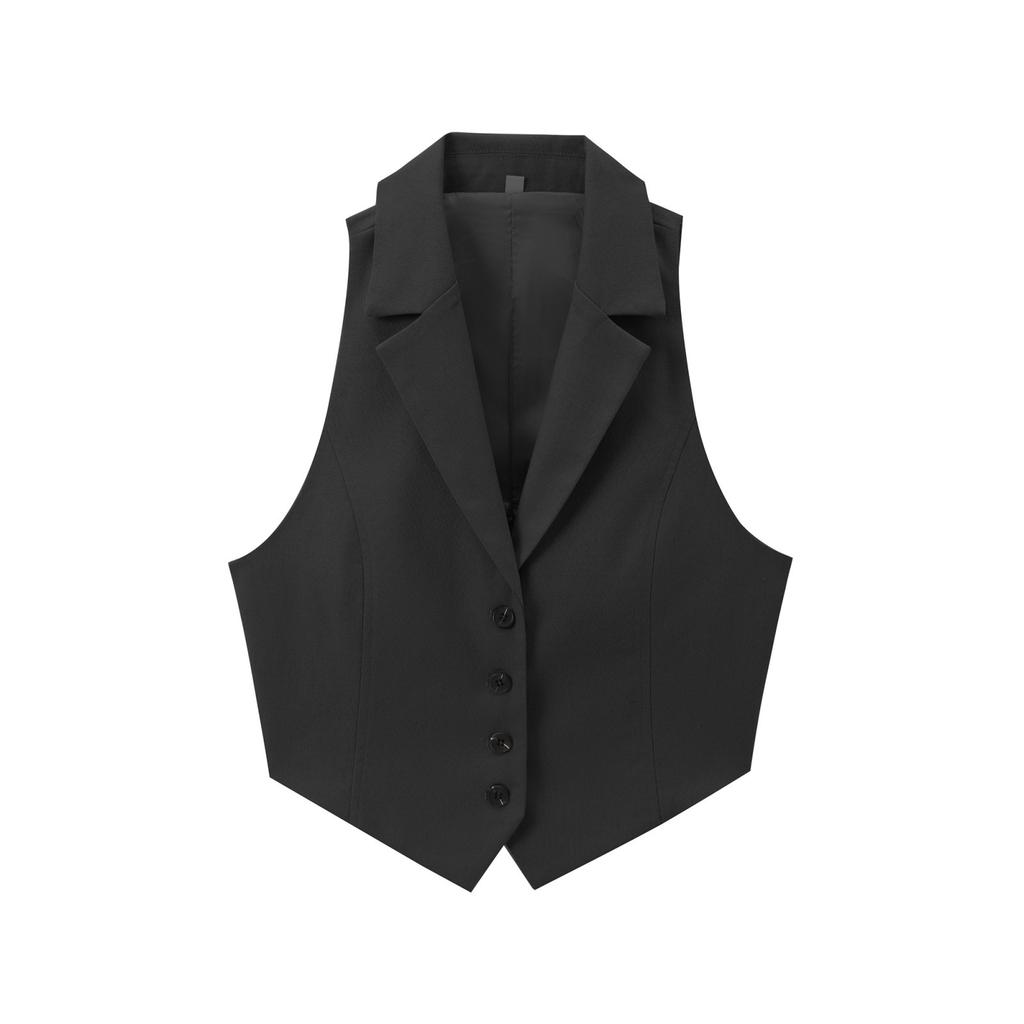 European and American women's clothing INS Internet celebrity explosion back opening design vest