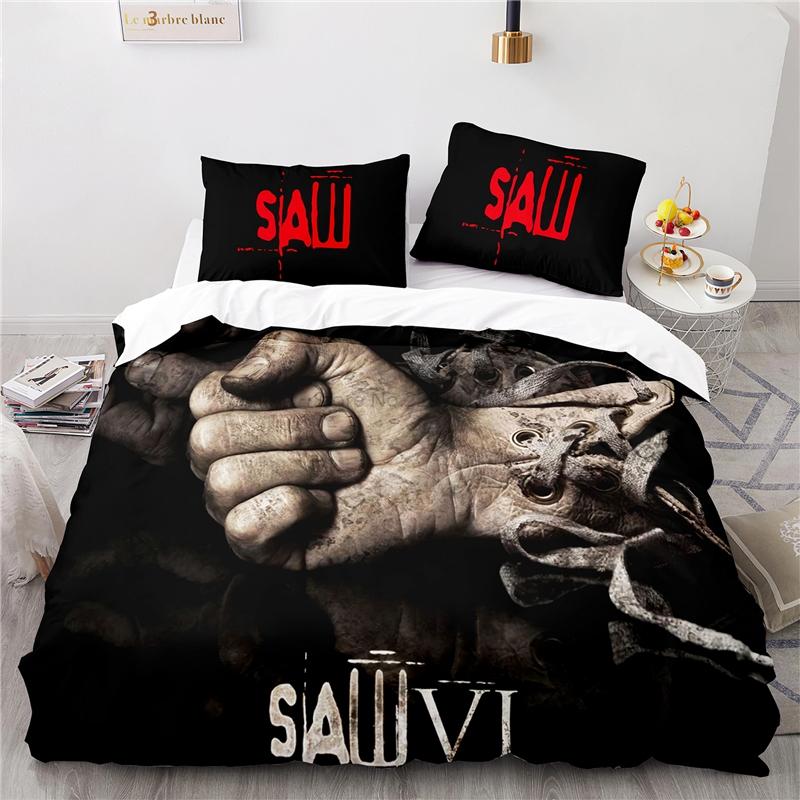 Horror Saw Movie Bedding Set 3d Duvet Cover Set Pillowcase Twin Full Queen King Size Bedclothes Comforter Cover Set Dropshipping