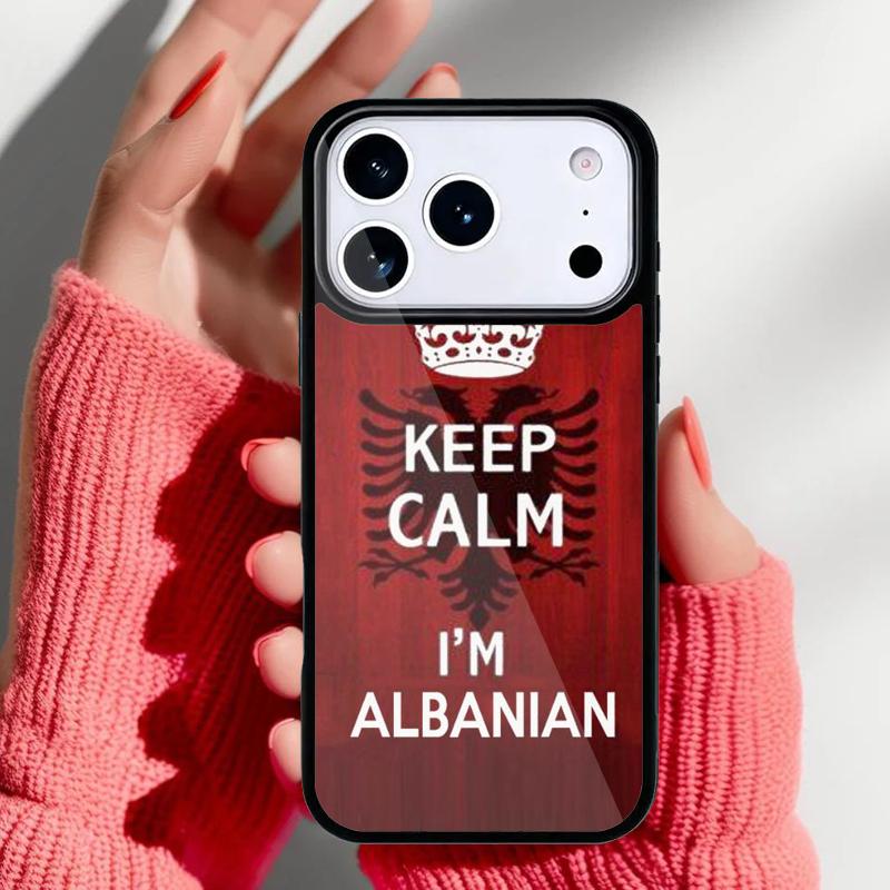 

Albanian Flag Eagle Banner Phone Case for iPhone 17 16 15 14 13 Pro Max Back Cover for 12 11 Pro Coque iPhone 12 Pro Max