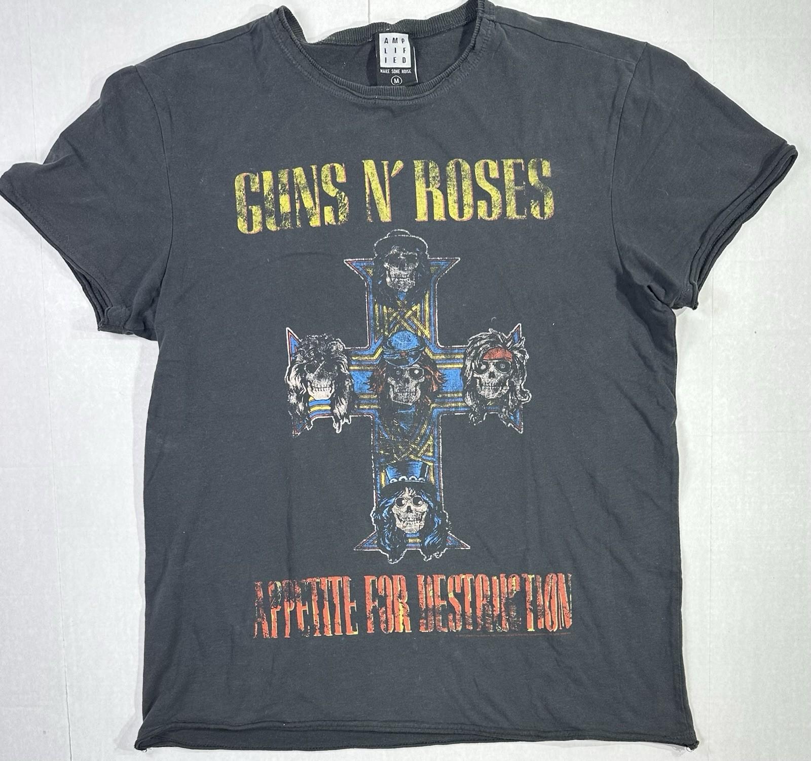 Guns N Roses Appetite For Destruction Band Tee Amplified Distressed Medium Unisex T-Shirt S