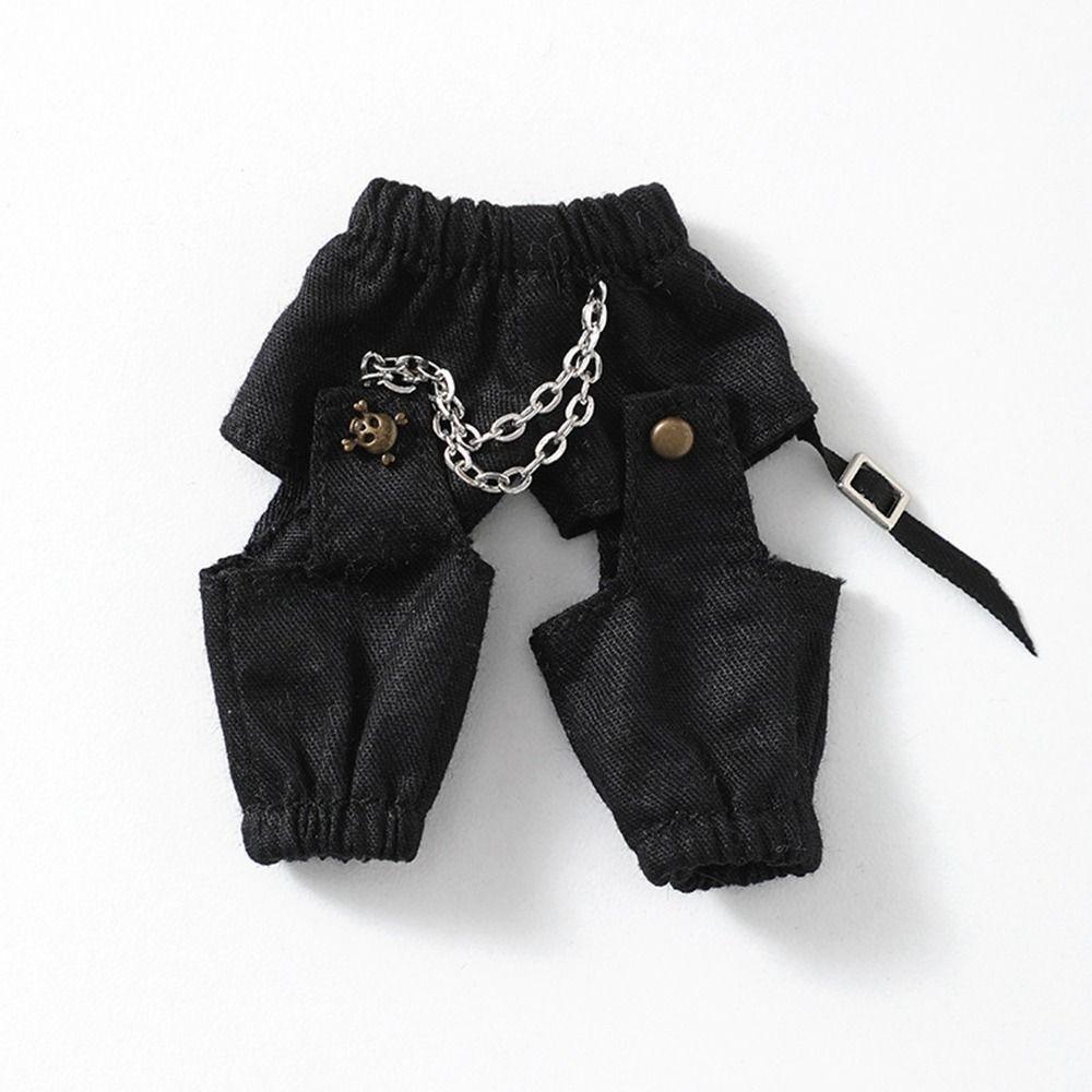 Denim Long Pants Doll Chain Leggings For 1/11 OB11 Dolls for 1/12 Mini BJD Doll Casual Wears Pants Clothes Doll Accessories