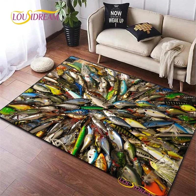 Fishing Enthusiast Carpet for Living Room Sofa Table Bedroom Rugs Home decor Kitchen washroom Indoor Outdoor Non-slip floor Mats