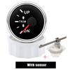 0-190 Ohm 52mm UP-DN Right Side Trim Meter Waterproof Trim Gauge with Red Backlight Stainless Steel Bezel Car Accessories