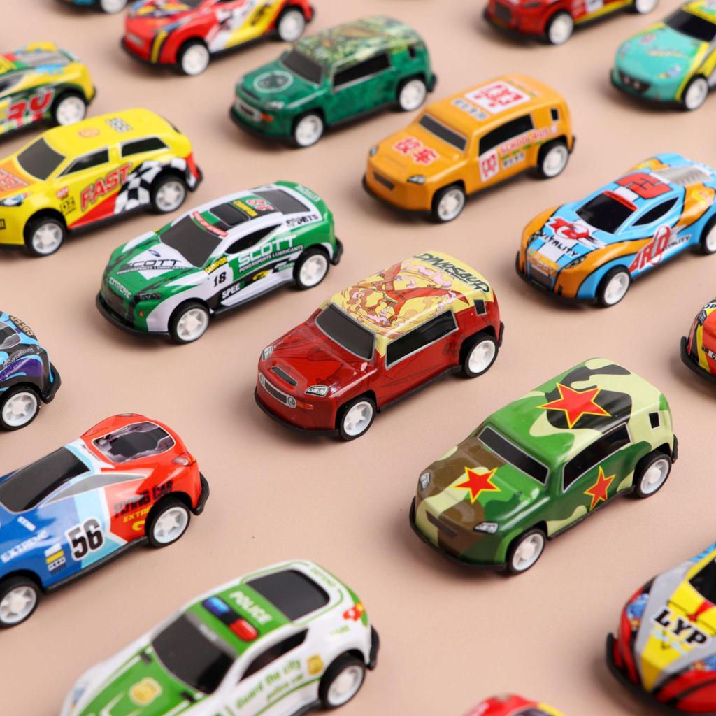 6.8cm Alloy Pull-Back Children's Mini Graffiti Car Toy - Metal, Drop-Resistant