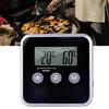 Food Thermometers with Timer Function Digital Temperature Detector Stainless Probe for Cooking Electronic Thermometers