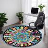 1PC Mandala Art Chair Carpet for Office Non-Slip, Lightweight, Machine Washable Rug for Office, Sleeping, Room - Holiday Decoryy251009042