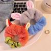 Diademas de Peluche para Otoño/Invierno Diademas Lindas de Dibujos Animados Diadema con Orejas Lindas Tridimensionales Anillo Elástico de Intestino Grueso