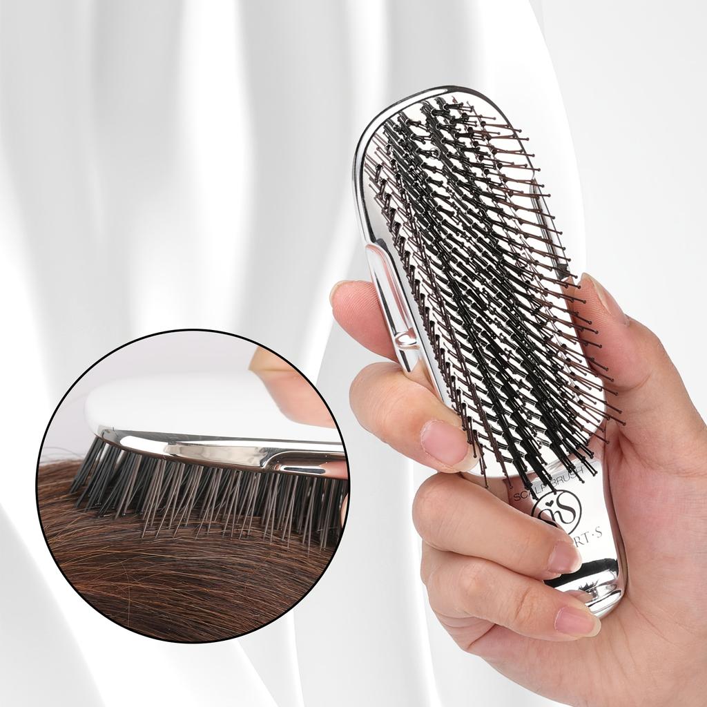 Second Generation Matte Golden Zeus Straight Hair Comb, Scalp Massager for Both Wet And Dry Use, Portable Hair Brush, Meridian Massage Comb