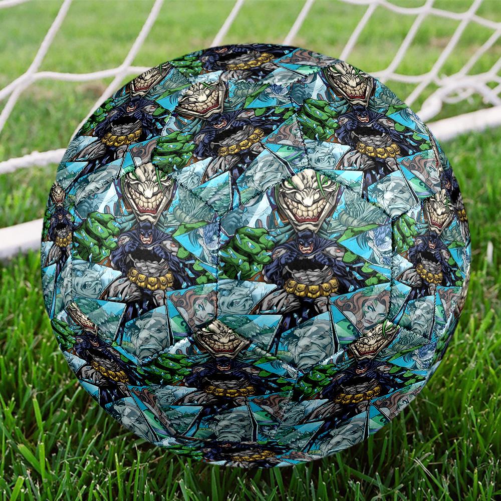 Superheroes Print Size 5 Soccer Ball, Standard Match Football for Sports Game and Team Practice, Ideal Gift for Soccer Fans