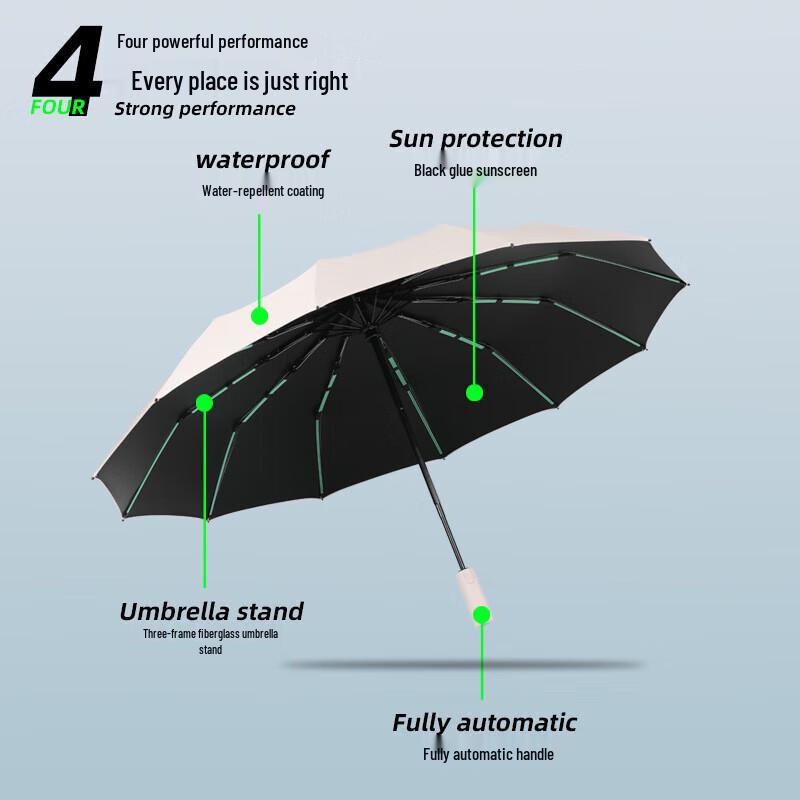 Automatic Windproof All-Weather Folding Umbrella
