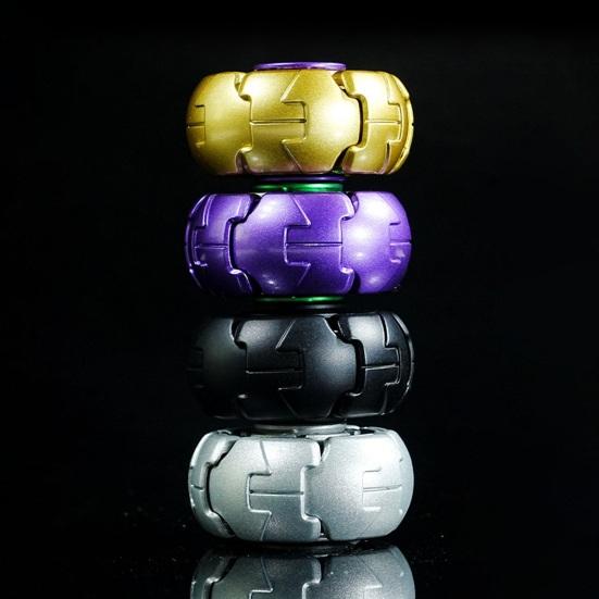 Spinner Fidget Toy Stress Anxiety Relief Portable Kids Teens Adults Aluminum Alloy Transformable Fingertip Spinning Top Gyro Sensory Toy Birthday