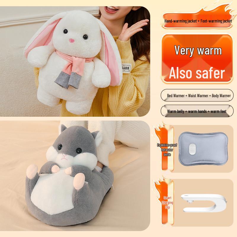 Electric Explosion-Proof Hot Water Bottle: Hand and Foot Warmer for Girls' Bed