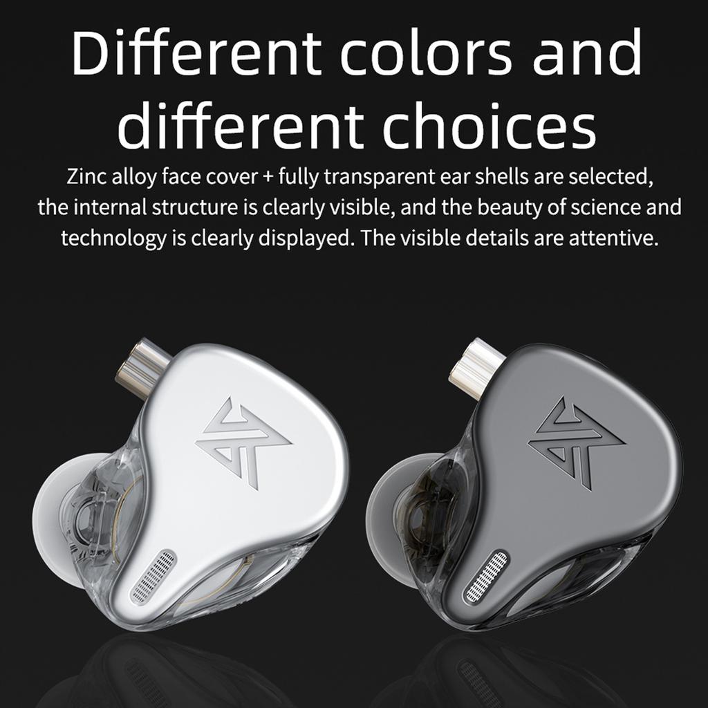 KZ DQ6 Auriculares intrauditivos con cable de 3,5 mm Auriculares dinámicos de música HiFi 3DD Auriculares deportivos 2 pines desmontables