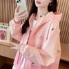 Women's Jacket Loose Autumn Windproof Lazy Wind Outerwear Hooded Long Sleeve Versatile Casual Top