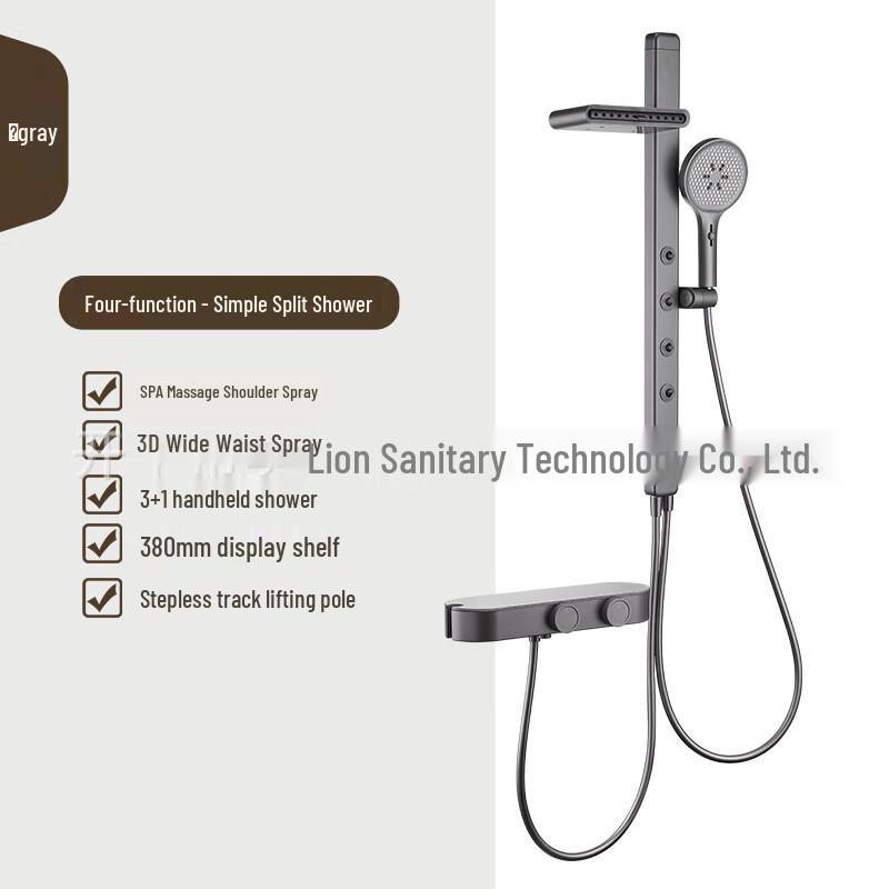 TLXT Compact Pressurized Shower Set with Spray Gun
