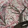 Derschutze Men's Trendy Winter 2025 Cherry Blossom Embroidered Hooded Cotton Jacket