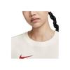 Nike Îmbrăcăminte sport Trendy Casual Model cu imprimeu de litere Pulover Gât rotund Mânecă scurtă Tricou Femei Tricouri Bej HF6292133