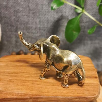 Tischdekoration, massives Kupfer, Tierhandwerk, antike Bronze, Miniatur-Elefantenfiguren, Teehaustier, Wohnzimmer, Heimdekoration