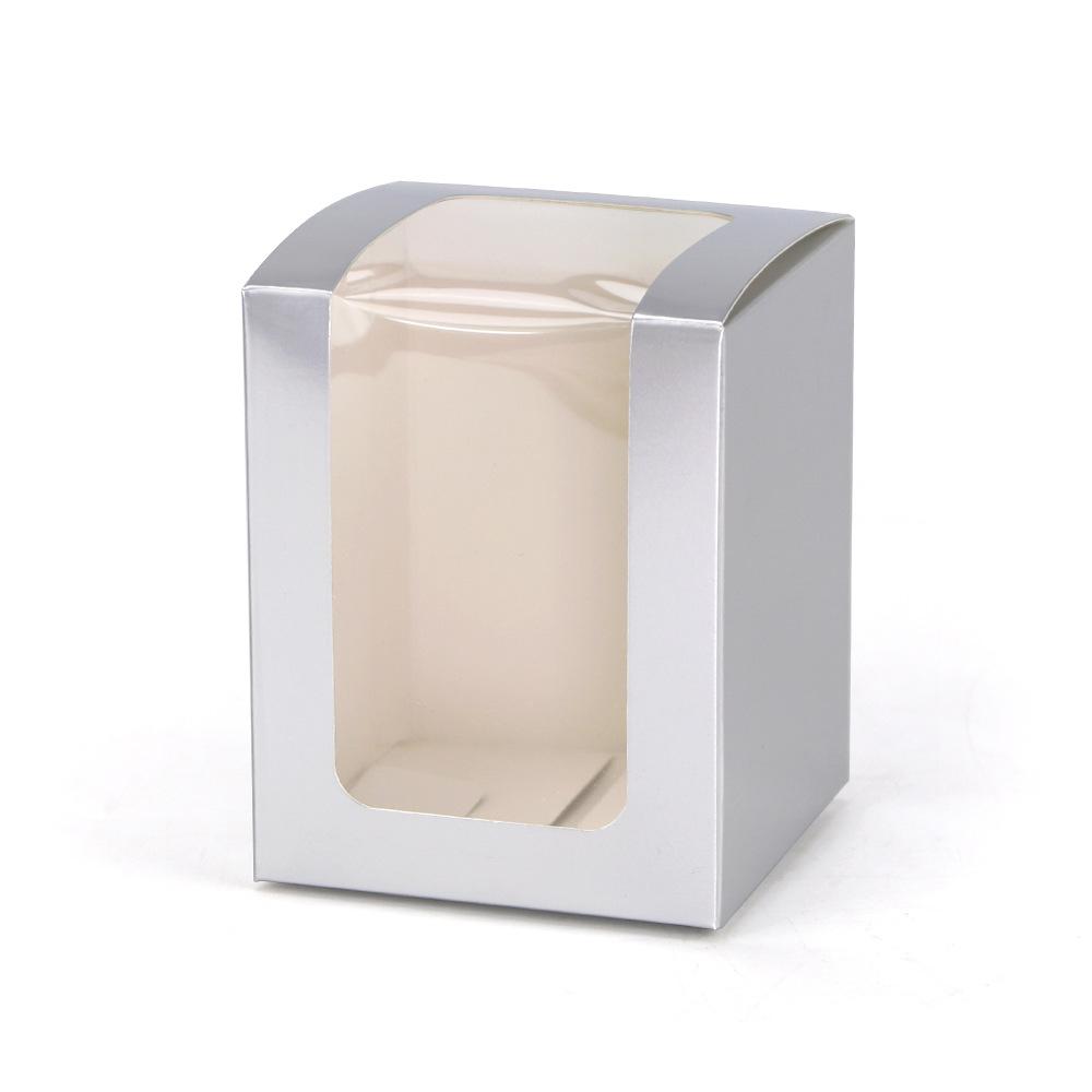 WTEMPO 10PCS Transparent Window Laser Paper Boxes Small Mug Glass Cups Aromatherapy Model Packaging Boxes, Perfect for Birthday Wedding Gift Boxes